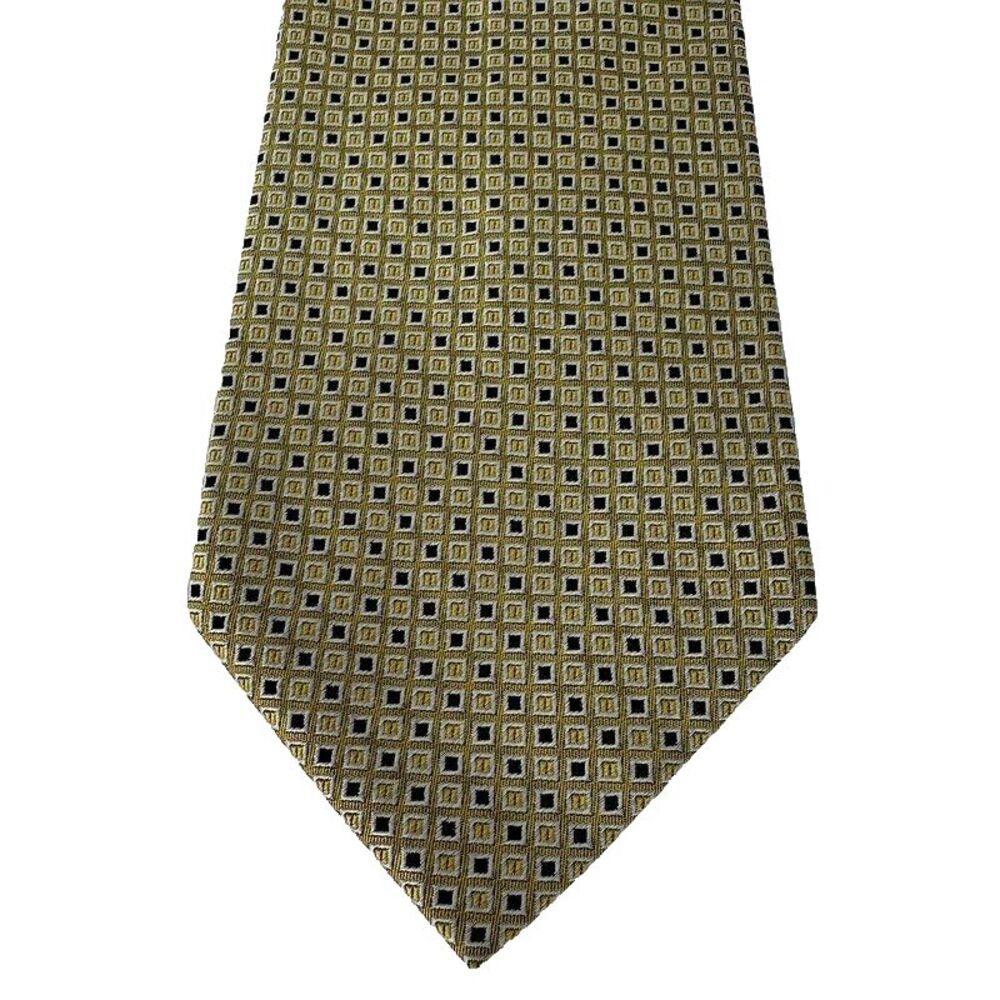 Brooks Brothers‎ Neck Tie Silk Squares Geometric Hand Made in Italy Mens
